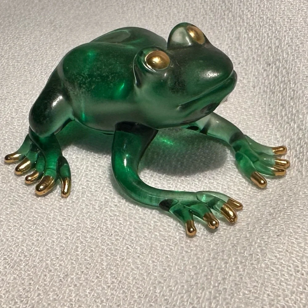 Green Frog “Thank you” Figurine with Gift Box-About Face Designs